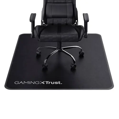 Trust Gaming GXT 715 Bodenschutzmatte 99 x 120 cm für Gaming- und Bürostühle, Schwarz