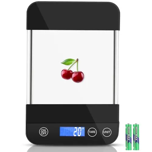 Apritsce Digitale Küchenwaage 15kg mit LCD-Display und Tara-Funktion, hochpräzise 1g Waage für Backen und Kochen