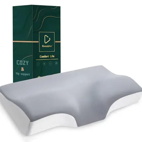 Ecosafeter Memory Foam Kopfkissen mit Bambus-Bezug, ergonomisch, für Seitenschläfer & Rückenschläfer, orthopädisches Design