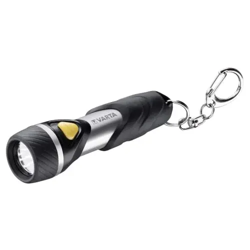 VARTA LED Taschenlampe, handlich, stoßfest, mit Schlüsselanhänger, ideal für Haushalt & Outdoor