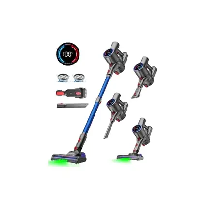 VersLife Z8 Kabelloser Staubsauger - 45 Min Akkulaufzeit, Smart LED-Display, ideal für Tierhaare und Hartböden