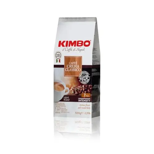 Kimbo Dolce Crema Kaffeebohnen, helle Röstung, 1kg