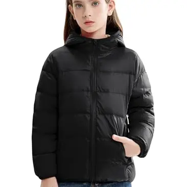 maoo garden Mädchen Daunenjacke Wasserabweisend Schwarz 116