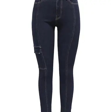 ONLY Damen ONLICONIC HW Skinny Jeans - Dark Blue Denim, Größe 28 W/32 L