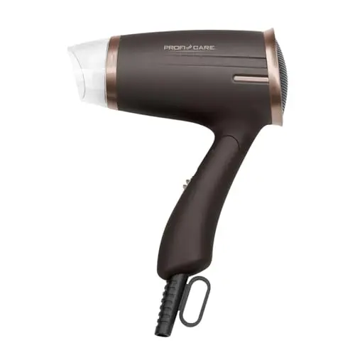 ProfiCare Haartrockner klappbar 1400W - platzsparend, kompakt, mit 2 Stufen und Kaltstufe - PC-HT 3009 braun
