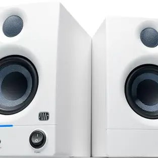 PreSonus Eris 3.5BT Gen 2 - 3,5" Bluetooth Aktivlautsprecher in Weiß, ideal für Multimedia und Gaming