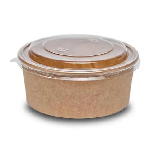 Commerline Bio Salatschale 1300ml | 150 Einweg Salatboxen mit Deckel