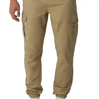Smith & Solo Cargohose Herren – Chino Hose mit Taschen, Kordelzug, Baumwolle, Baggy, Stretch, Arbeitshosen, Activewear (Camel, L)