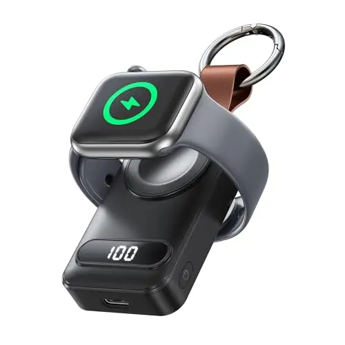 ZKAPOR 2000mAh Kabelloses Ladegerät für Apple Watch, Tragbare Power Bank mit LED-Anzeige, Kompatibel mit Serie 2-10 & SE/Ultra/Ultra 2