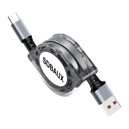 USB C Kabel 1M, Schnellladekabel für iPhone, Samsung, Huawei, LG, Sony, Switch – einziehbar