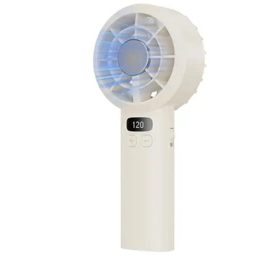 LUXVANO Handventilator, tragbar, 120 Stufen, USB, Akku 3000mAh, ideal für Reisen, Büro, Zuhause