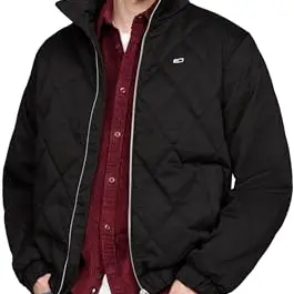 Tommy Jeans Herren Steppjacke Essential, Schwarz, Größe S