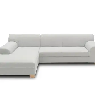 DOMO. collection Ecksofa Tinos, kleines Schlafsofa L-Form mit Schlaffunktion, silber, 273 x 157 x 74 cm
