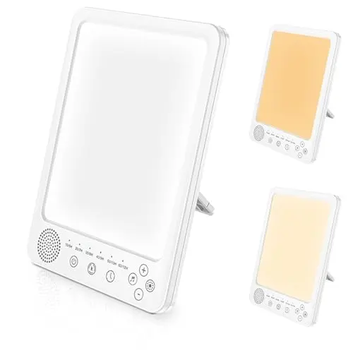 Tageslichtlampe mit 3 Farbtemperaturen und 10 Helligkeitsstufen, UV-frei, Touch-Control, mit Timer, Energieklasse A
