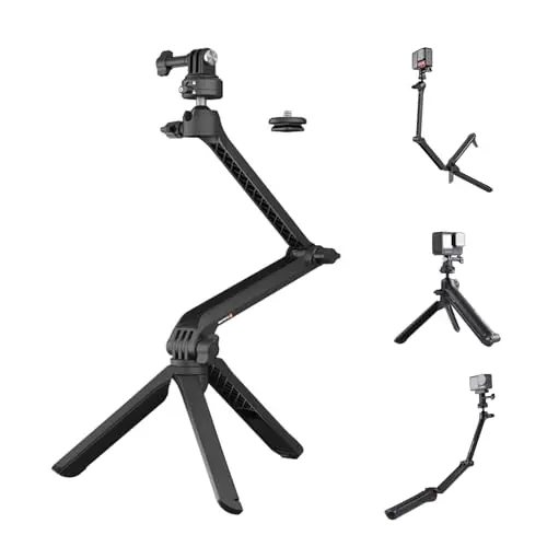 PGYTECH CapLock MantisPod Z - Vlogging Stativ für DJI OSMO & GoPro, erweiterbarer Griff für Actionkameras