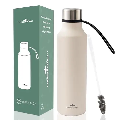 Combo Delight Thermosflasche 580ml – Edelstahl Isolierflasche für kalte Getränke, auslaufsicher, spülmaschinenfest – Ideal für Sommer, Sport, Strand & Büro