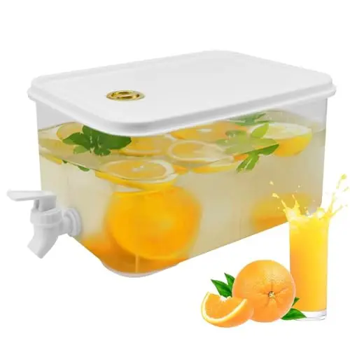 HEKOBAG 5L Getränkespender mit Zapfhahn für Kühlschrank - Ideal für Getränke und Obst