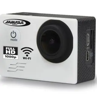 JAMARA Camara Full HD Pro WiFi V2 - 16MP, wasserdicht bis 30m, inkl. Halterungen, weiß