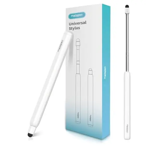 Metapen X1 Tablet Stift, Universal Touchscreen Stift für Tablets und Smartphones - Stylus für Berufstätige, Lehrer und Kinder (Weiß)