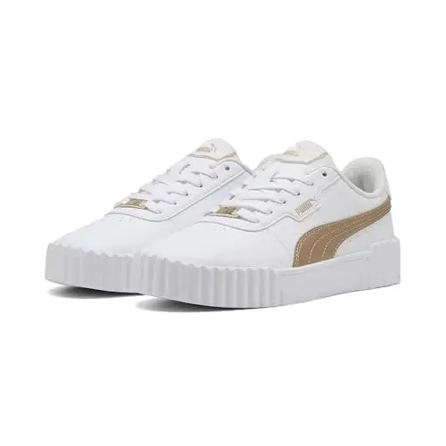 Puma Damen Carina 3.0 DayInNight Sneaker, gold-weiß, Größe 38 EU