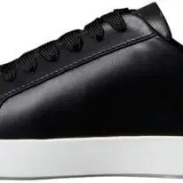 Calvin Klein Damen Low-Sneaker aus Leder, Schwarz, Größe 37
