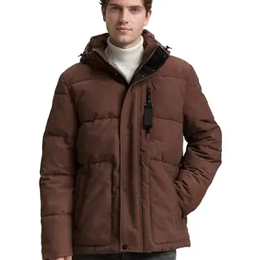 Tom Tailor Herren Pufferjacke mit abnehmbarer Kapuze