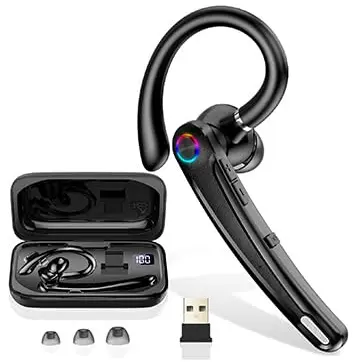 Bluetooth Headset V5.4, kabelloses Freisprech-Headset mit Doppelverbindung & bis zu 115 Std Laufzeit