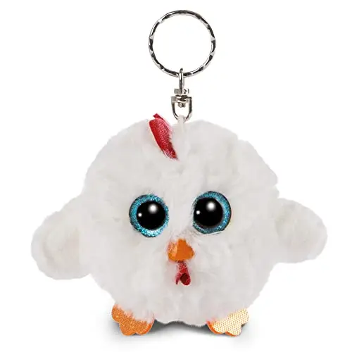 NICI Glubschis Schlüsselanhänger Henne Henlou 9 cm – Kuscheltier für Schlüsselbund & Taschen