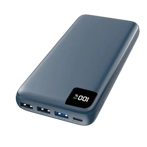 Bilivein Power Bank 27000mAh - Tragbares Ladegerät mit 22,5W Schnelles Aufladen & LED Display (Blau)