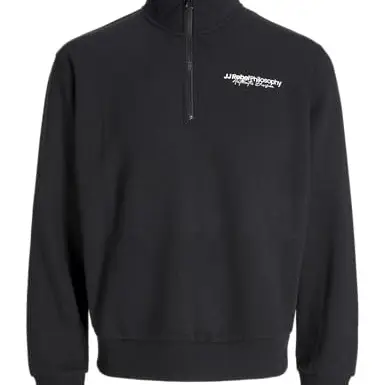 JJ Rebel Herren Half Zip Sweathose, Schwarz, Größe S