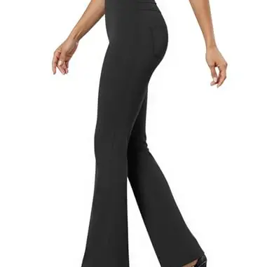 Friptspyg Damenhosen mit Taschen - Elegante, hochtaillierte, elastische Freizeithosen in Schwarz, Größe XL