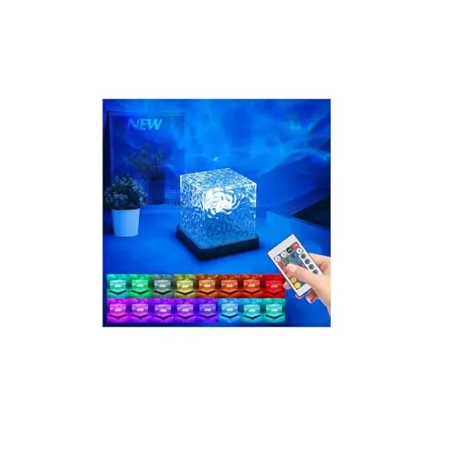 Wellenlampe LED mit 16 Farben - Romantische Nachttischlampe für Schlafzimmer und Kinder, Dimmbar, USB-Projektor