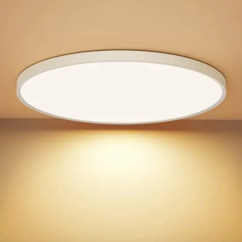 OUILA LED Deckenleuchte Rund 30cm - 24W Warmweiß für Küche, Bad, Schlafzimmer und Flur