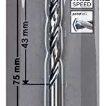 Bosch Professional HSS Spiralbohrer PointTeQ für Metall, 4,2 x 43 mm