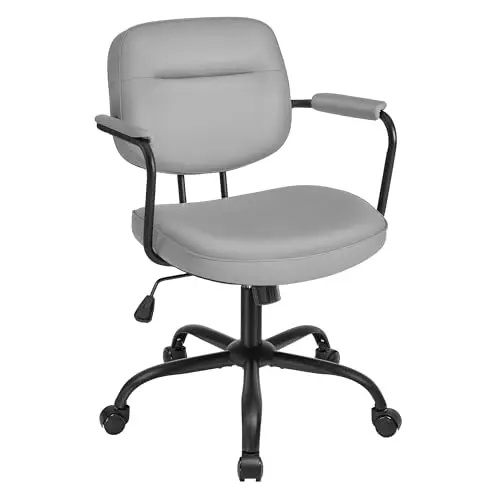 SONGMICS Ergonomischer Drehstuhl für Homeoffice und Büro - Höhenverstellbar, Armlehnen, Taubengrau