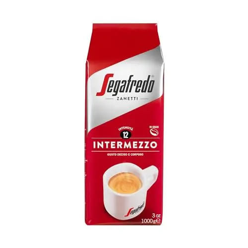 Segafredo Zanetti Intermezzo Kaffeebohnen 1 kg – Für Mokka, Dunkel geröstet, Vollmundiger Geschmack