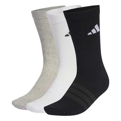 adidas CUSHIONED SPORTSWEAR CREW SOCKS 3er Pack - Grau/Weiß/Schwarz, 37-40