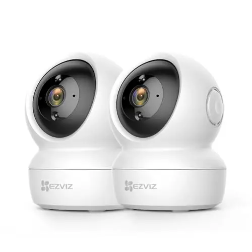 EZVIZ 1080P WLAN IP Kamera mit Zwei-Wege-Audio und Nachtsicht - Schwenkbare Innenkamera für Haustiere und Babys, 2er Set