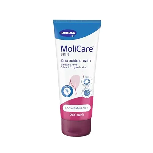 MoliCare Skin Zinkoxid Creme für reizlindernden Schutz bei Inkontinenz, 200ml