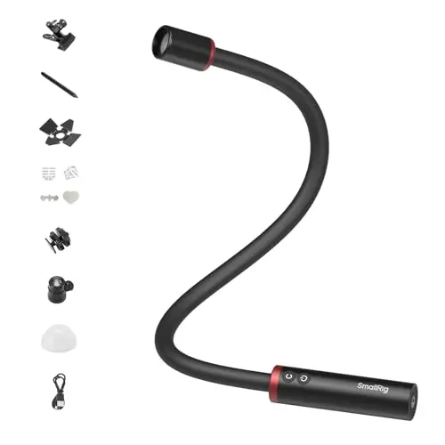 SMALLRIG RM03 LED Licht für Makrofotografie, einstellbarer Abstrahlwinkel, 5 Farben, wasserdicht, inkl. Zubehör – 5480