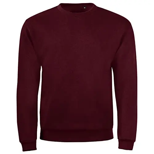 IMPRESSION T-SHIRT PERSONALISE Herren Hoodie/Pullover aus Baumwolle, Oxblood, Größe S