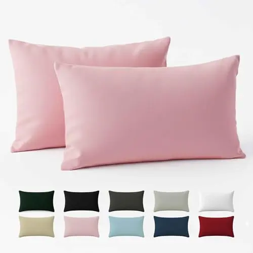 Kissenbezug 40 x 80 cm (2er-Set) - Rosa - Oeko-Tex Zertifiziert - Dreamzie