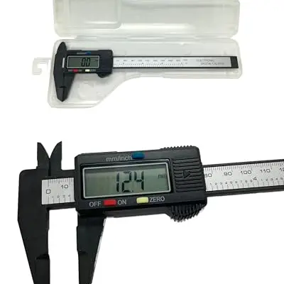 jj-shop24 Digitaler Messschieber, 0-150 mm, Digitales LCD Display, für Außen-, Tiefen- und Schrittmessung