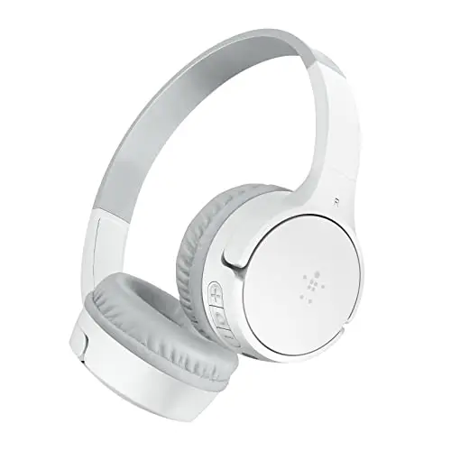 Belkin SoundForm Mini Kinder-On-Ear-Kopfhörer mit Mikrofon für Schule und Reisen - Weiß