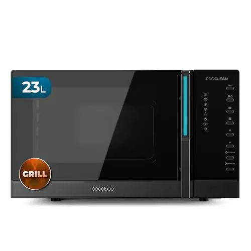 Cecotec Proclean 5130 Mikrowelle mit Grill, 23 l, 800 W, 5 Leistungsstufen, Auftaufunktion, Timer, Drehteller 285 mm