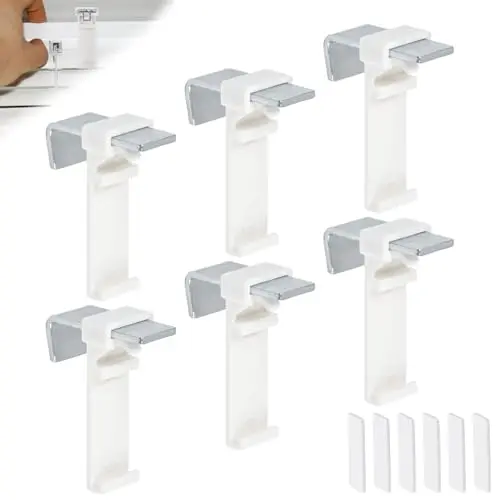VGECEE 6 STK Klemmhalter für Klemmfix Rollo ohne Bohren - Zubehör für Fenster