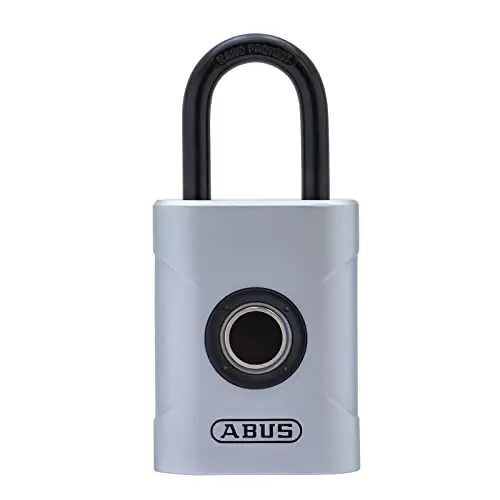 ABUS Touch 57/45 Fingerabdruckschloss - schlüsselloses Vorhängeschloss für Gym, Büro, Haus und Garten - Silber, 45mm