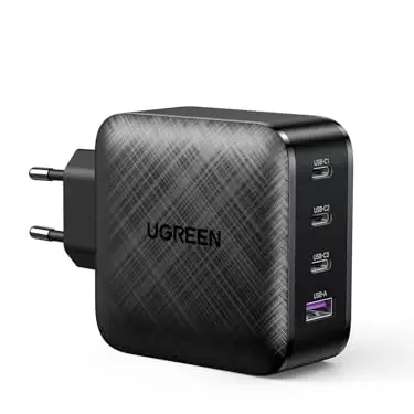 UGREEN 65W USB C Ladegerät - 4 Ports GaN Charger für MacBook, iPhone 17/16/15/14/13, iPad Pro, S25 Ultra