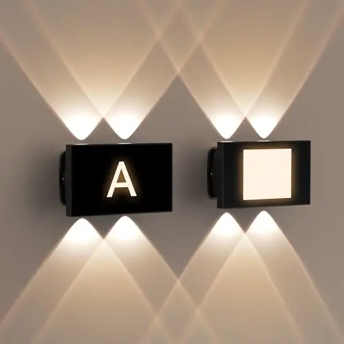 STASUN 2er Set LED Wandleuchten für Innen/Außen - 8W Warmweiß - Moderne Wandlampe für Wohnzimmer, Schlafzimmer und Flure