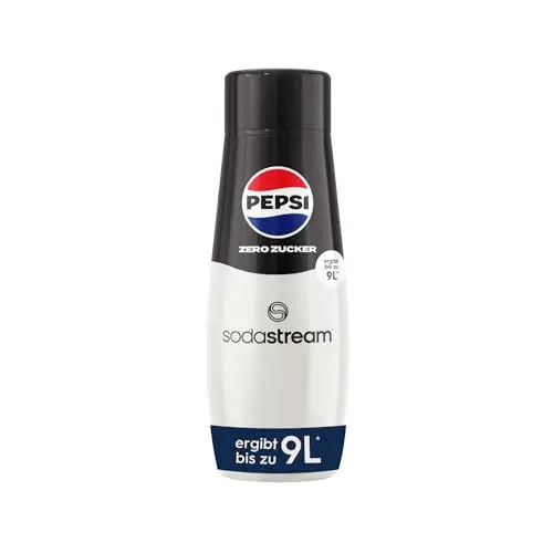 SodaStream Pepsi Zero Sirup - 1 Flasche, 440 ml, ergibt 9 Liter frisches Getränk
